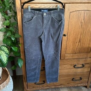 Women's Democracy “Ab” solution corduroy like grey straight leg pants size 10